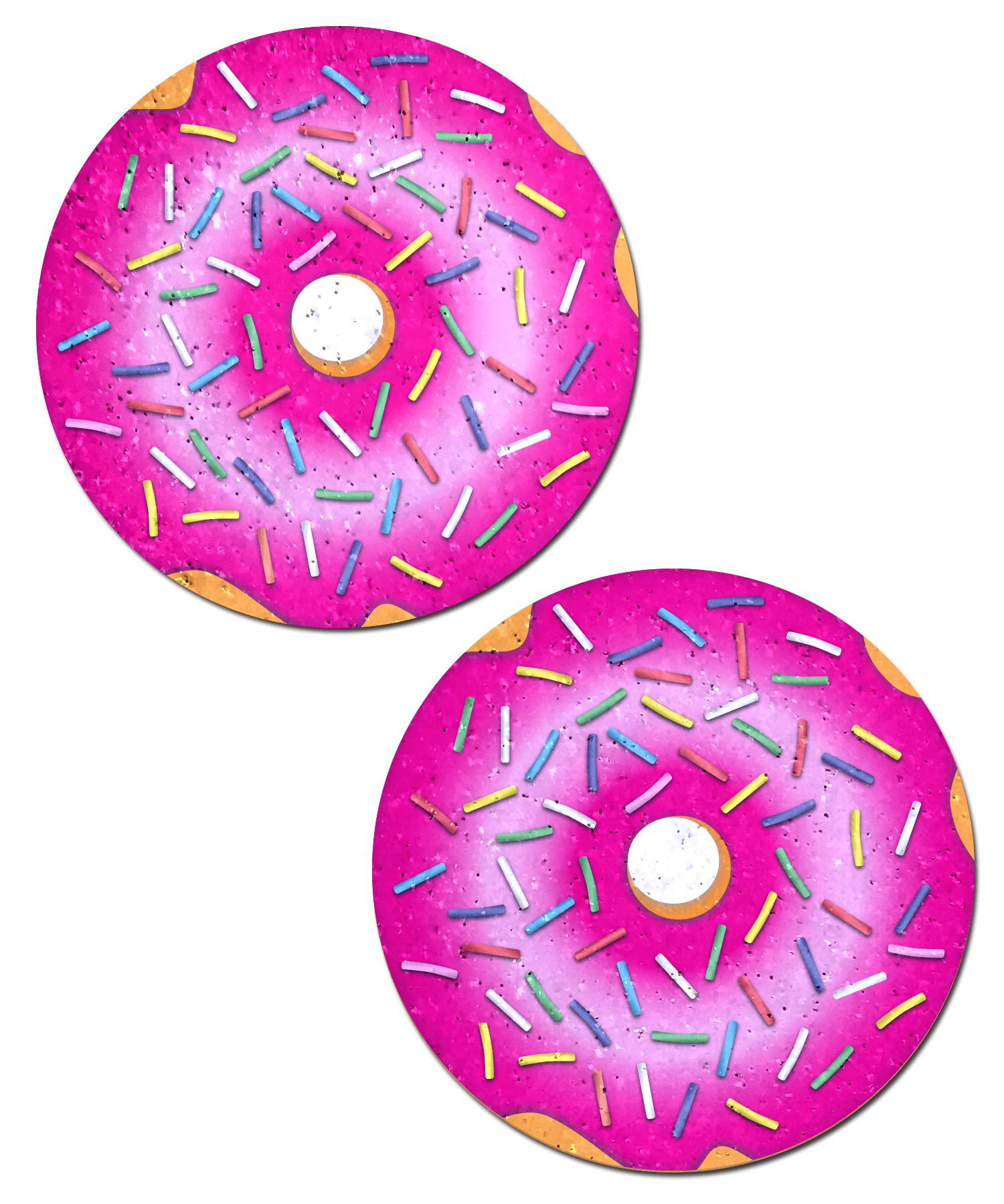 Donut Donut with Pink Frosting and Rainbow Sprinkles Nipple Pasties