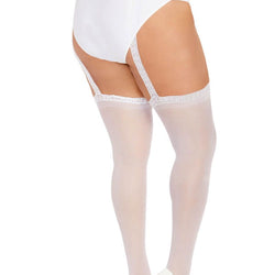 Lace Suspender Garter Belt Pantyhose with Thigh High Stockings