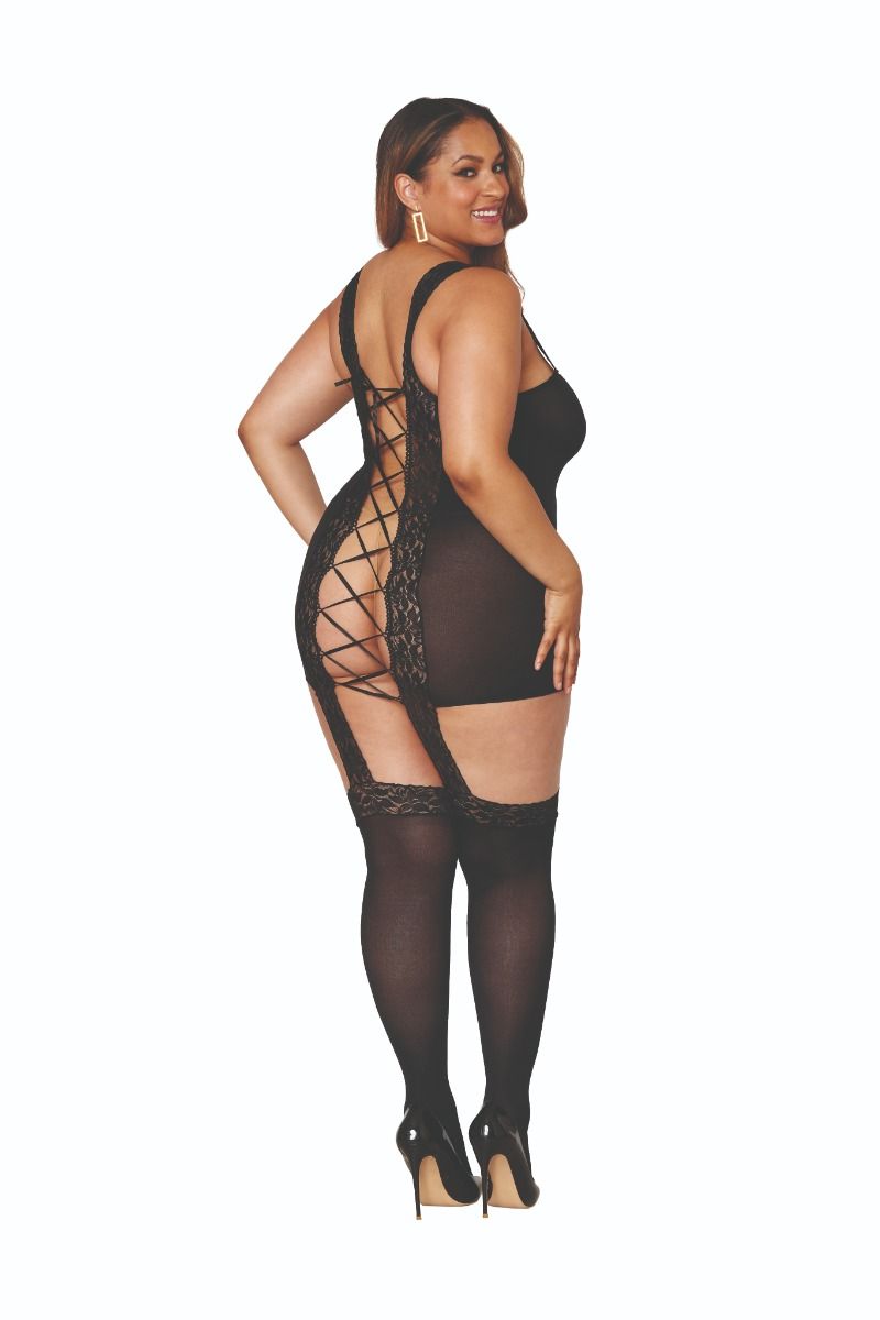 Dreamgirl Lace Garter Dress Reversible | Shoefreaks.ca Dreamgirl Lace Garter Dress Reversible | Shoefreaks.ca
