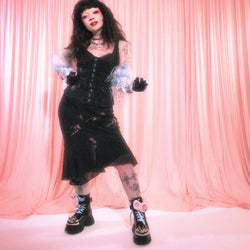 KOI Jazmin Bean x KOI Frunkrocker Sidekick Monster Boots - Black