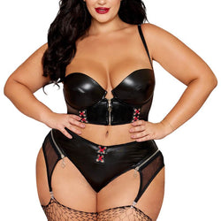 Wet Look 2PC Set