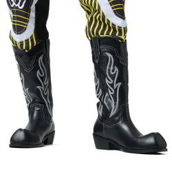 KOI Cryptek Men's Snub Nose Tall Cowboy Boots - Black Vintage