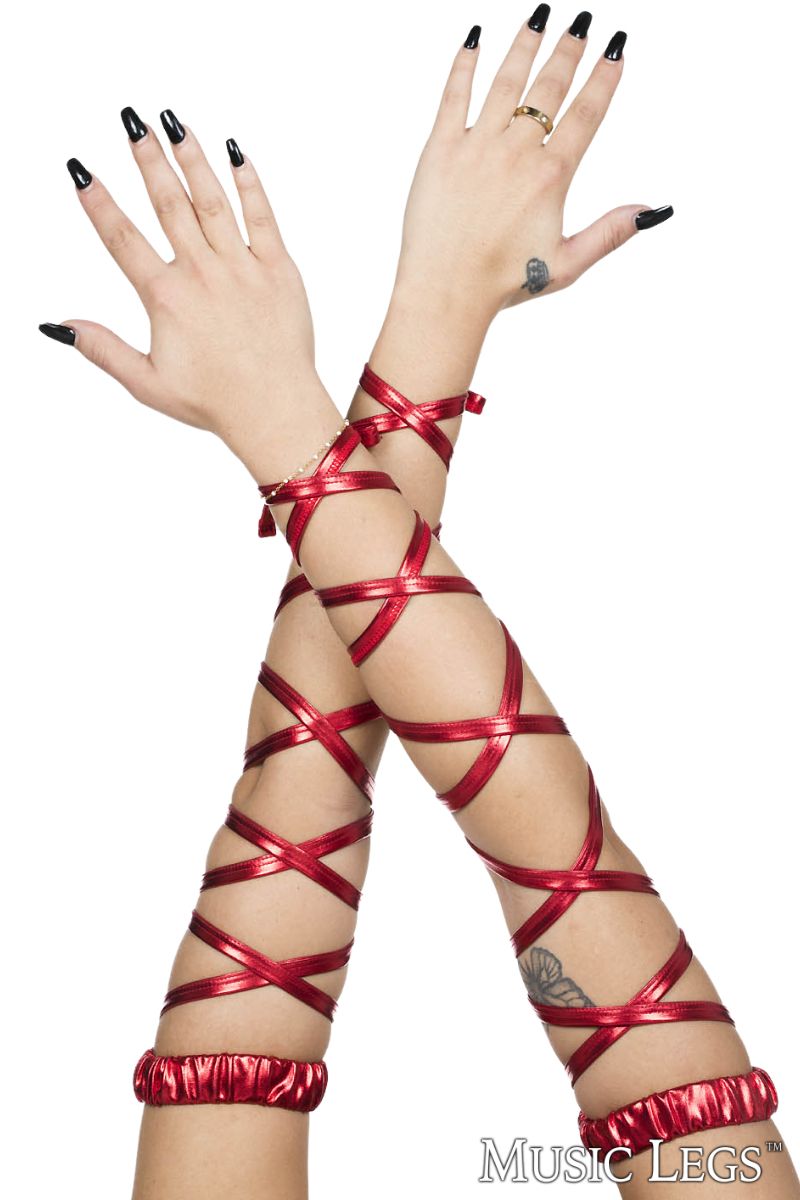 Music Legs Wet Look Arm Wraps