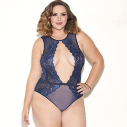 Two Toned No Cup Lace Teddy