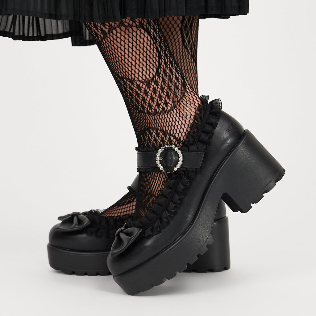 KOI Tira Ruffle Mary Janes ‘ Dark Delights Edition’