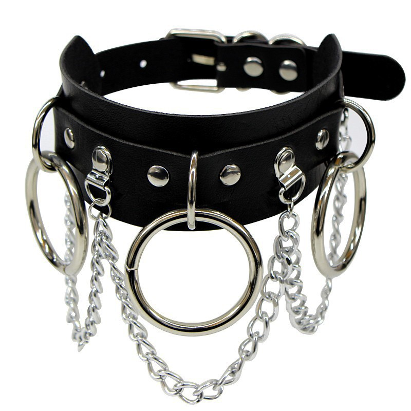 Cat Ear Chain Drape Statement Choker