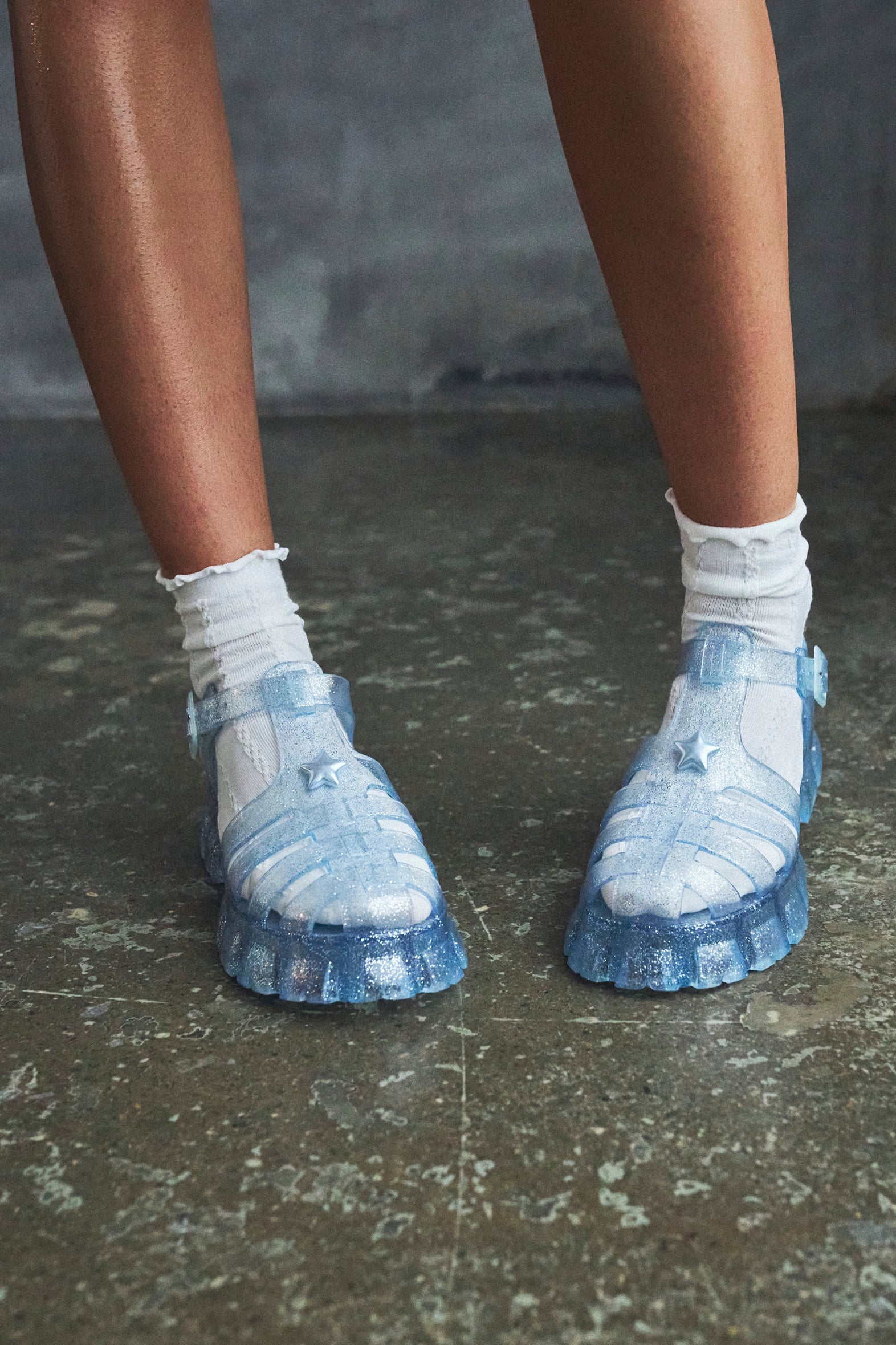KOI Sunbeam Star Jelly Sandals- Blue