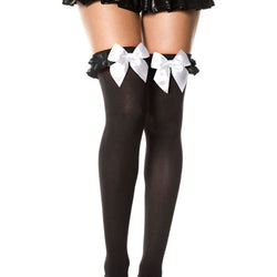 Cuisse nœud en satin à volants Salut