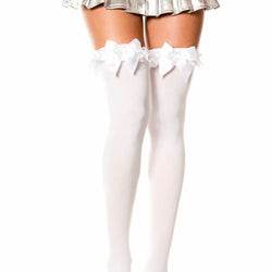 Cuisse nœud en satin à volants Salut