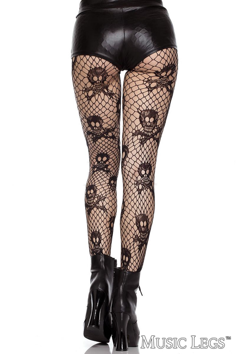 Crossbones Net Pantyhose