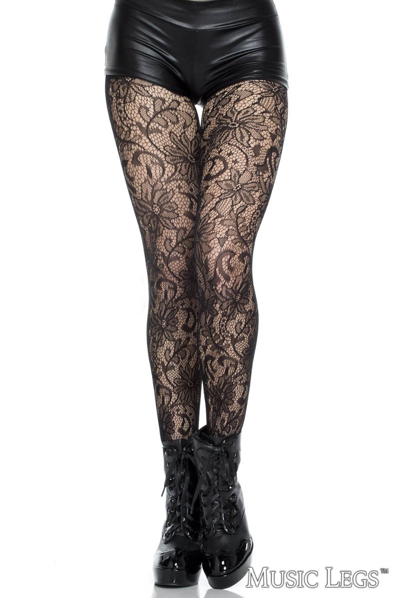 Floral Lace Pantyhose