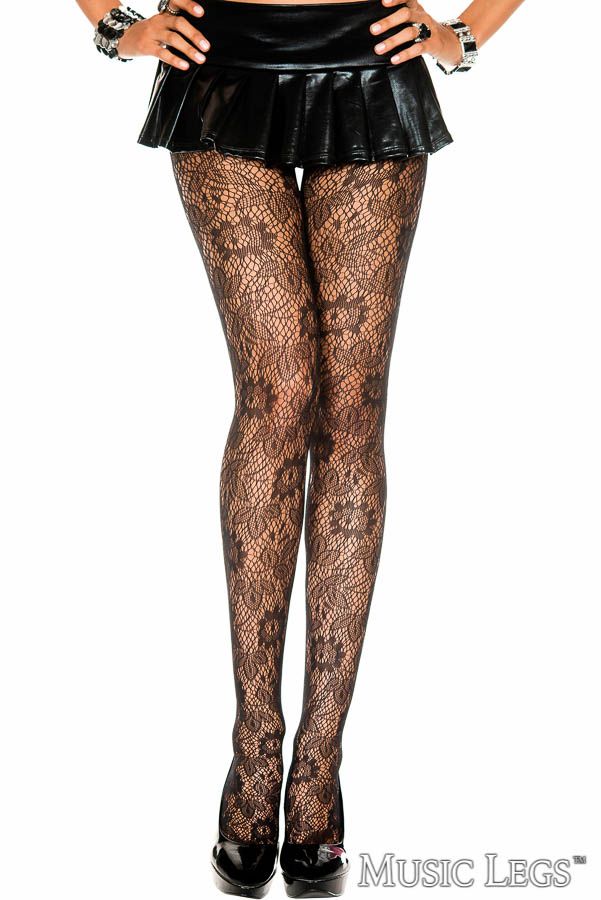 Music Legs Floral lace Pantyhose