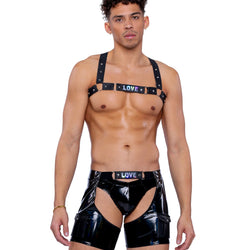 Pride Faux Leather Studded Harness