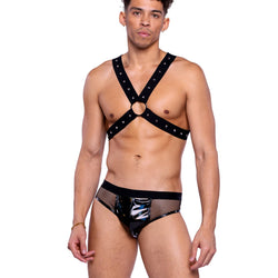 Elastic Harness with Stud Detail
