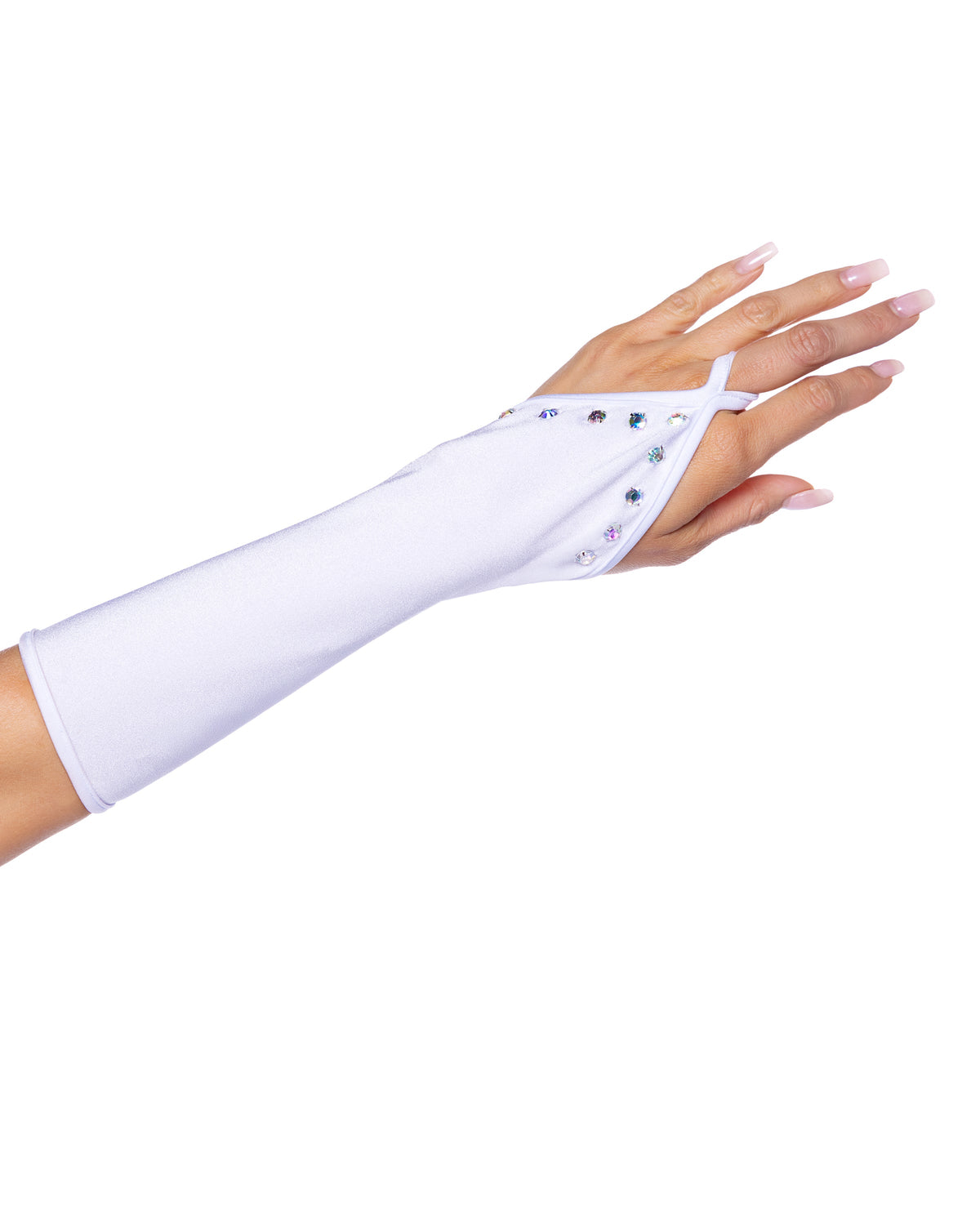 Gants étincelants avec strass