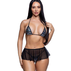 Mesh Flutter Skirt