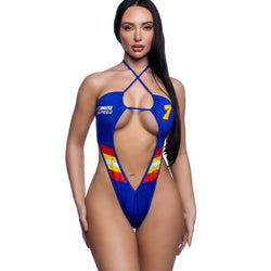 Racer Print Deep Plunge 1PC