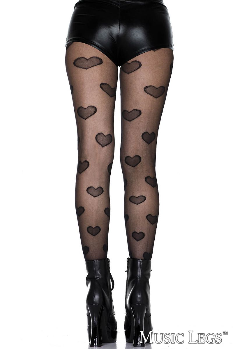 Heart Sheer Pantylose