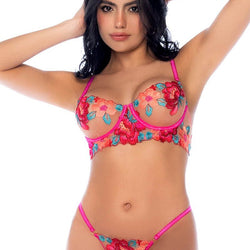 Floral Sheer Lace 2Pc. Set