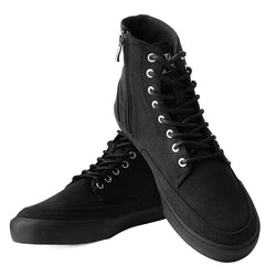 Botte de basket TUK-A3093 en toile noire à 8 œillets