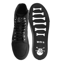 Botte de basket TUK-A3093 en toile noire à 8 œillets