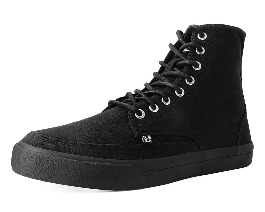 TUK Black Canvas 8-Eye Sneaker Boot