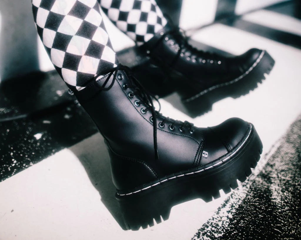 TUK Black TUKskin™ 10-Eye Double Decker Boot