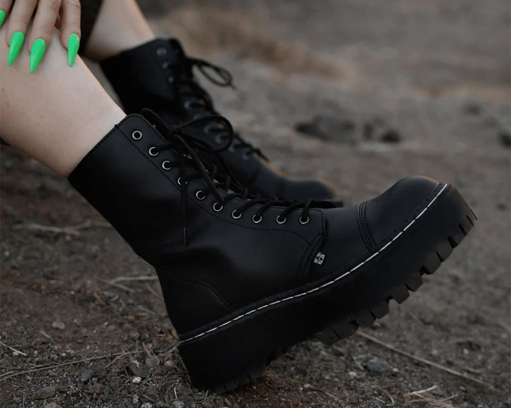 TUK Black TUKskin™ 10-Eye Double Decker Boot