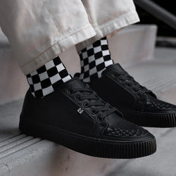 TUK-A3314 Sneaker Creeper en cuir noir à lacets