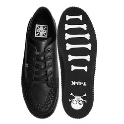 TUK-A3314 Sneaker Creeper en cuir noir à lacets