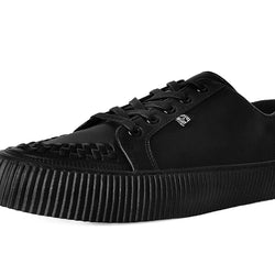 TUK-A3314 Sneaker Creeper en cuir noir à lacets
