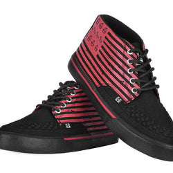 TUK-A3403 Basket rayée Anarchy noir et rouge à 5 yeux