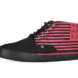 TUK-A3403 Basket rayée Anarchy noir et rouge à 5 yeux