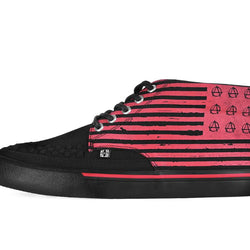 TUK-A3403 Basket rayée Anarchy noir et rouge à 5 yeux