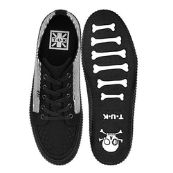 TUK-A3404 Sneaker en toile noire et blanche à lacets