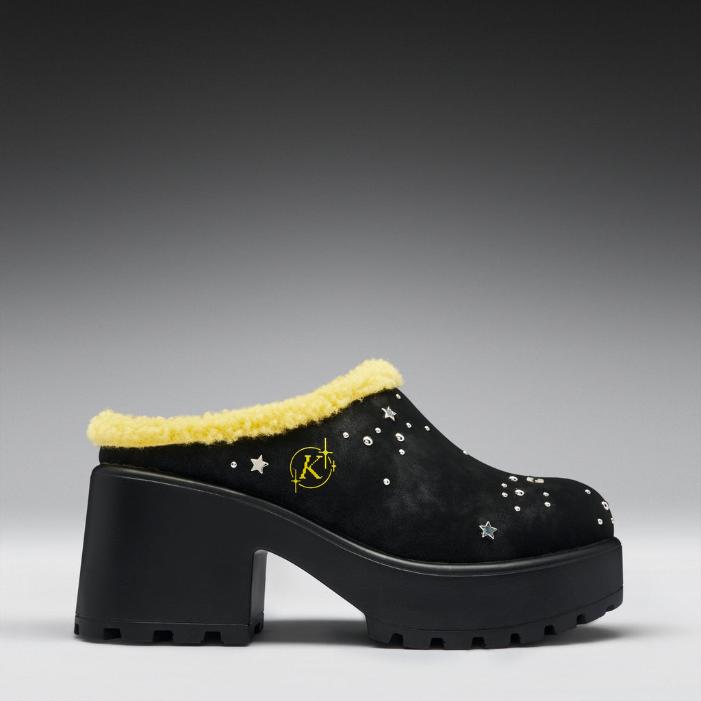 KOI Astraline Chunky Mules-Black-Clearance