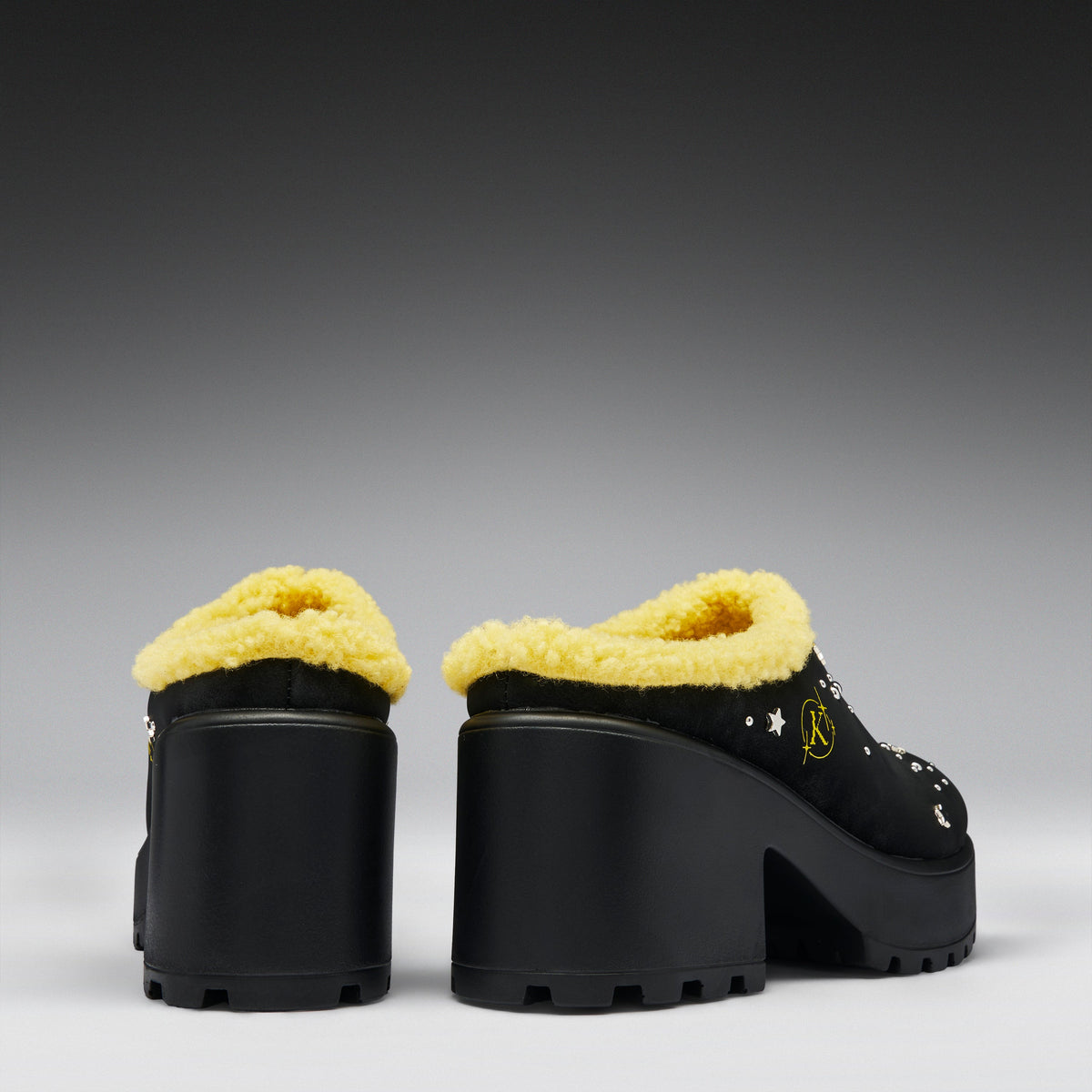 KOI Astraline Chunky Mules-Black-Clearance