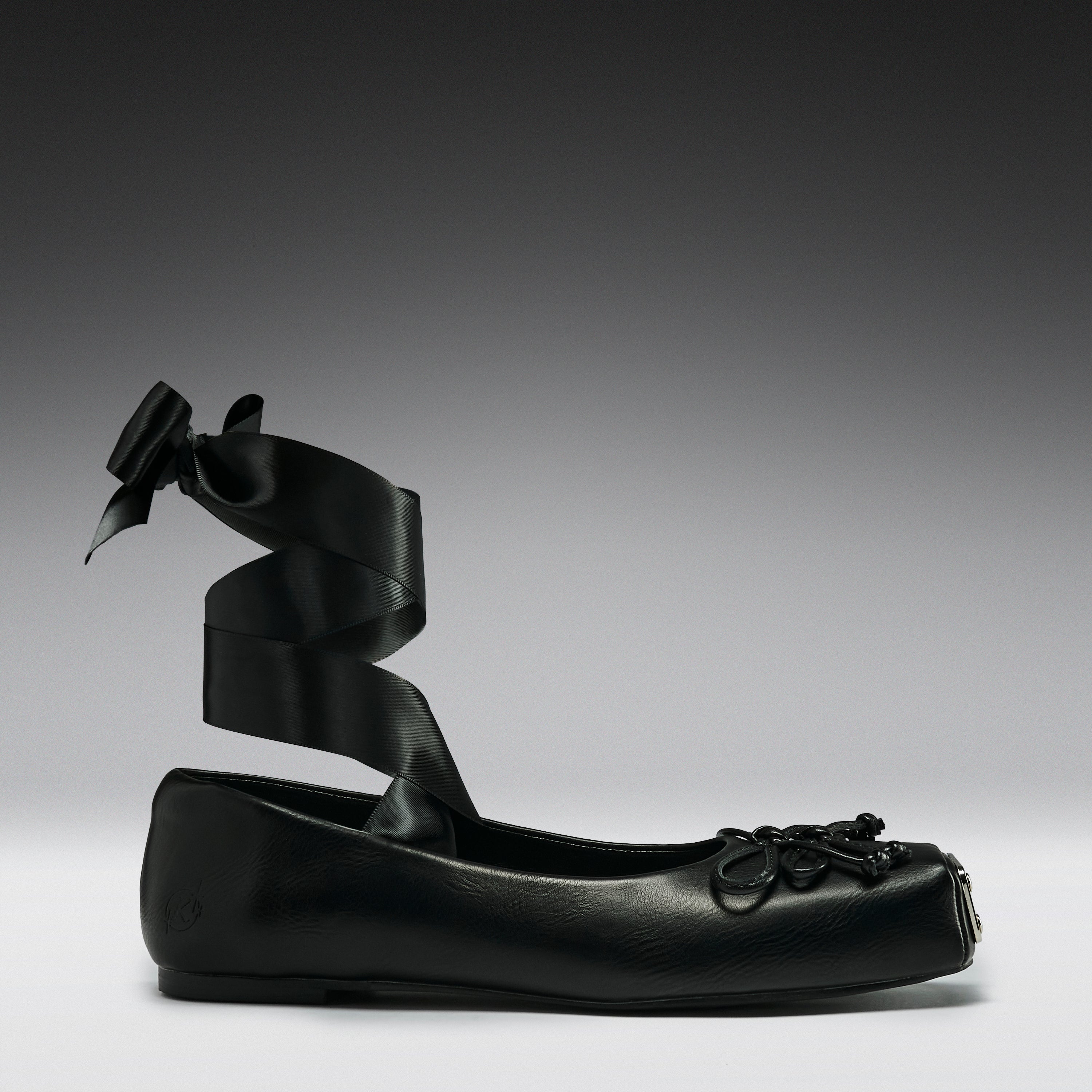 KOI Blithe Metal Toe Ballet Flats- Black