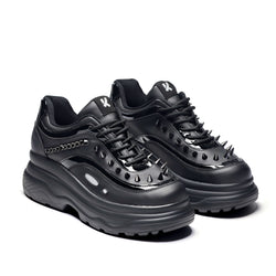 BANE OF EXILE TRAINERS - Chunky Trainers - KOI Footwear - Black - Three-Quarter View