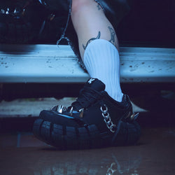 Deathbrand 'Octo' Men's Spike Tread Trainers-Black-Size 9-Clearance
