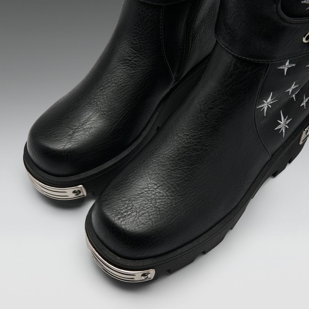 KOI Eclipsed Rituals Biker Boots -Black