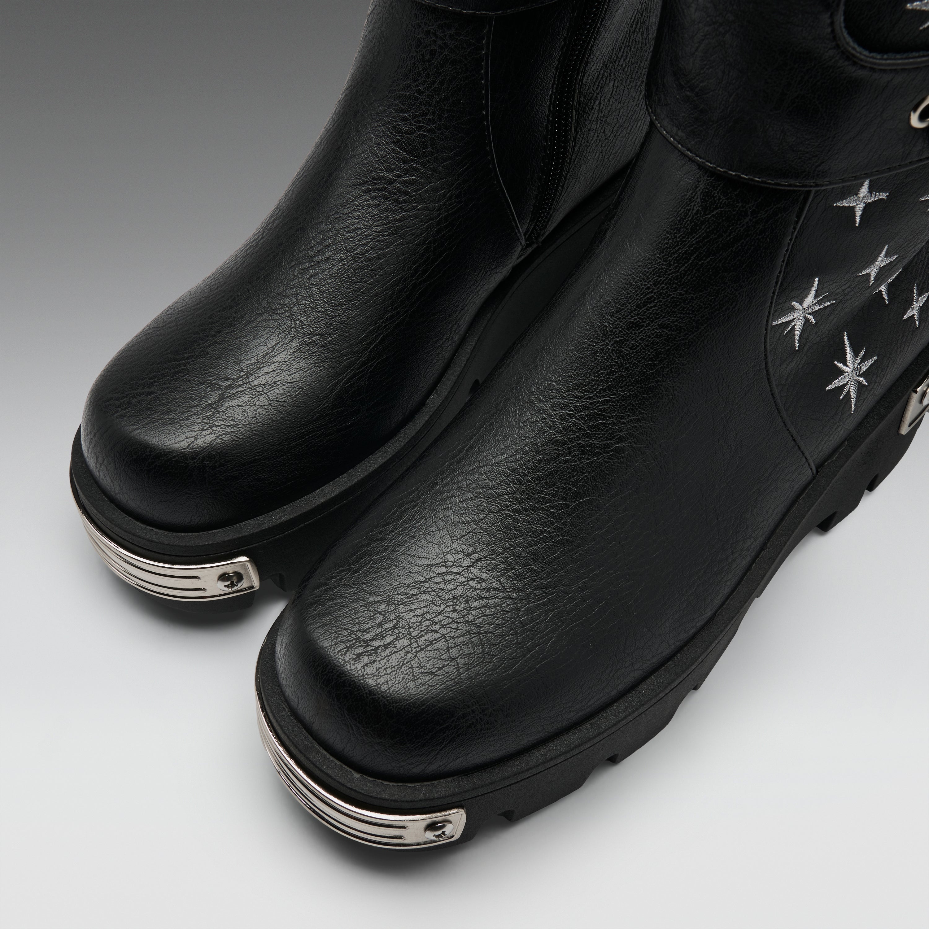 KOI Eclipsed Rituals Biker Boots -Black