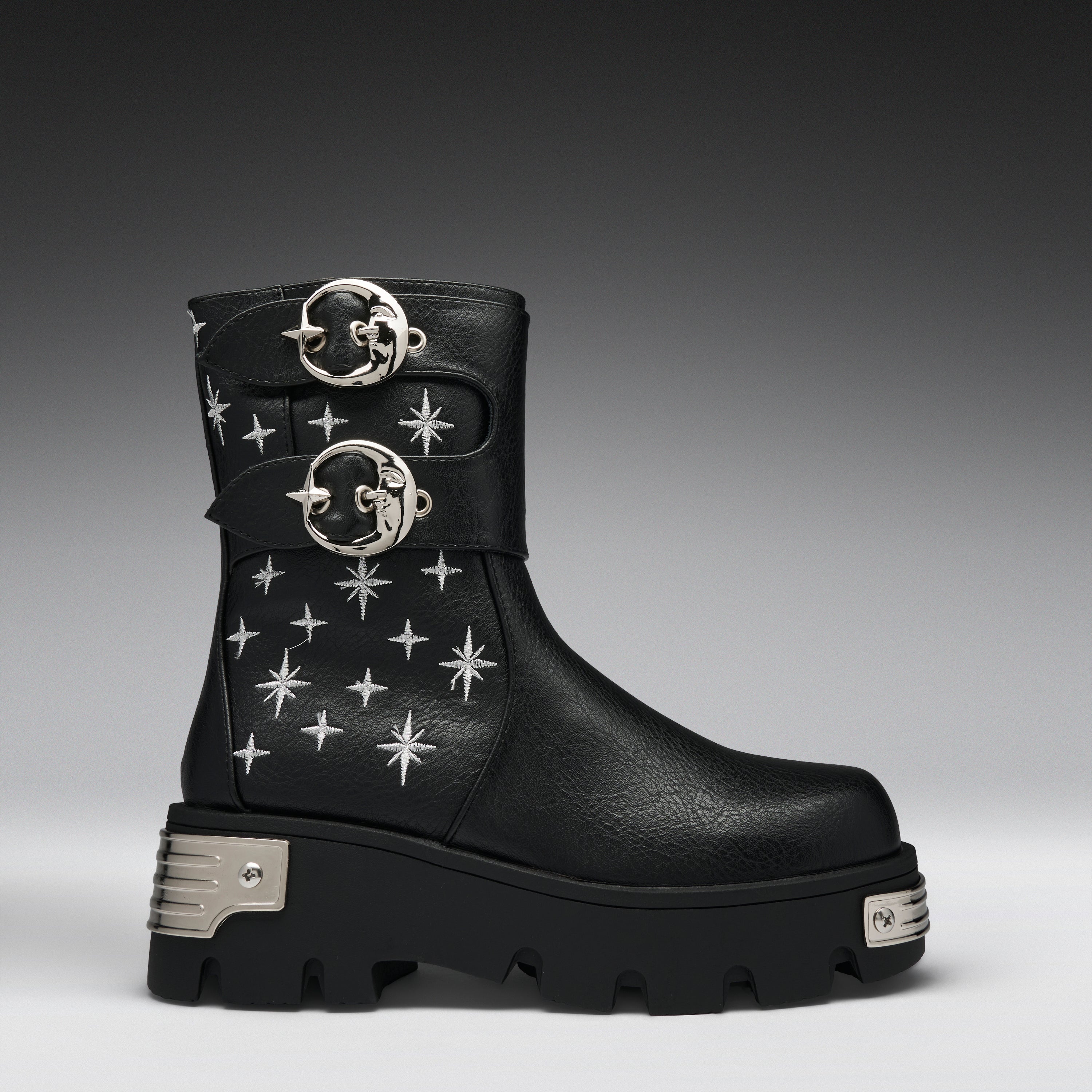 KOI Eclipsed Rituals Biker Boots -Black