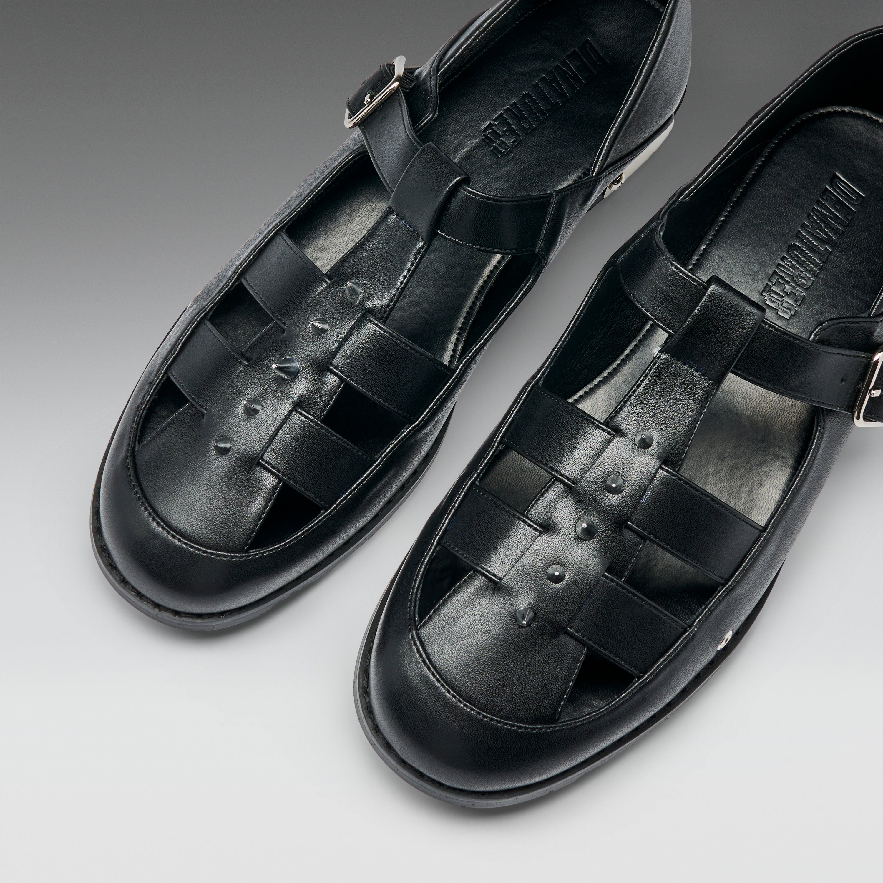 KOI Forlorn Men's Spiked Mary Janes - Black