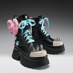 KOI Jazmin Bean x KOI Frunkrocker Sidekick Monster Boots - Black