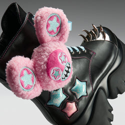 KOI Jazmin Bean x KOI Frunkrocker Sidekick Monster Boots - Black