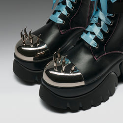 KOI Jazmin Bean x KOI Frunkrocker Sidekick Monster Boots - Black