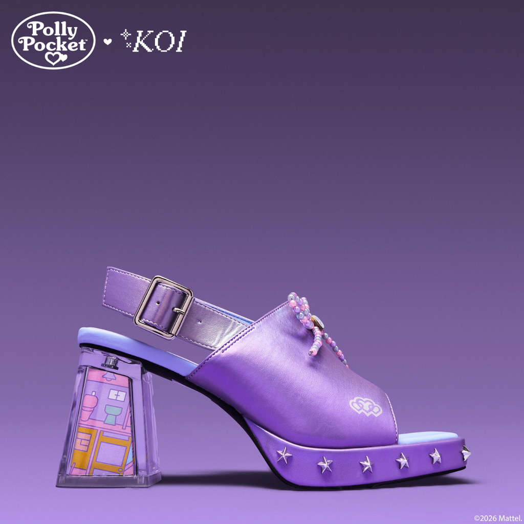 KOI It’s Polly’s World Platform Heels- Purple