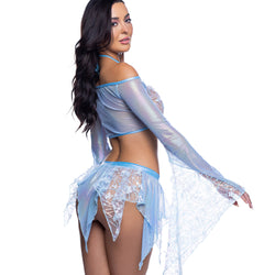 Sequin Butterfly Top & Skirt Set