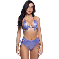 Lace-up Top & High-Waist Short Set